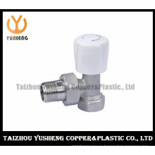 Válvula de radiador de latón macho codo niquelado con mango de plástico (YS5004)